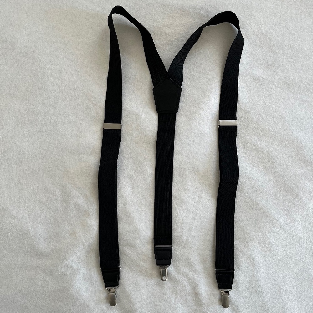Black Simple Dress Suspenders - Picture 2 of 2
